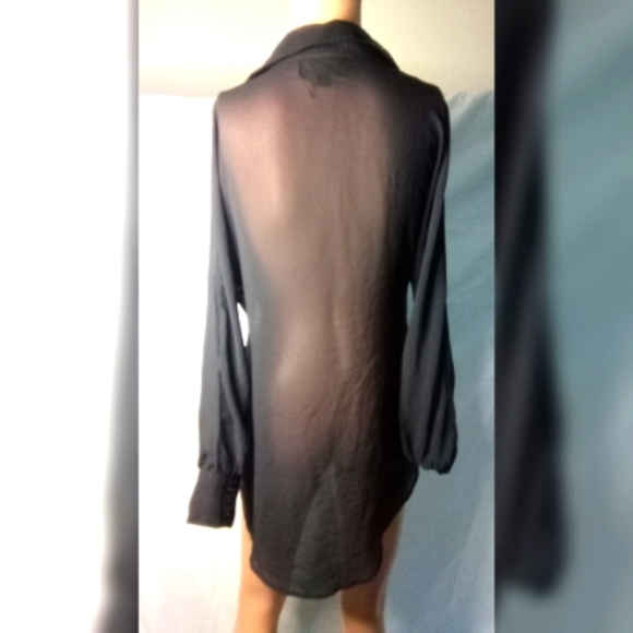 ijeans by buffalo sheer black top - Picture 2 of 2